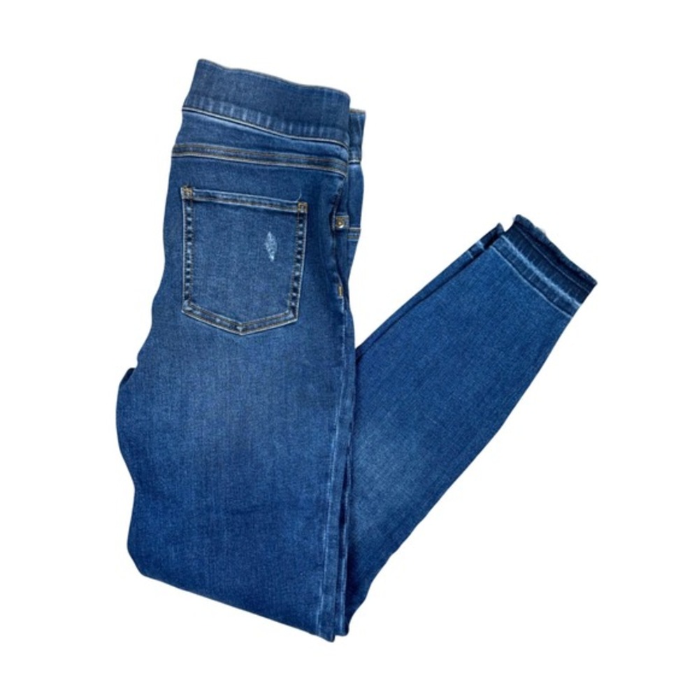 SPANX Denim Distressed Raw Hem Ankle Jeggings Jeans Women's XS